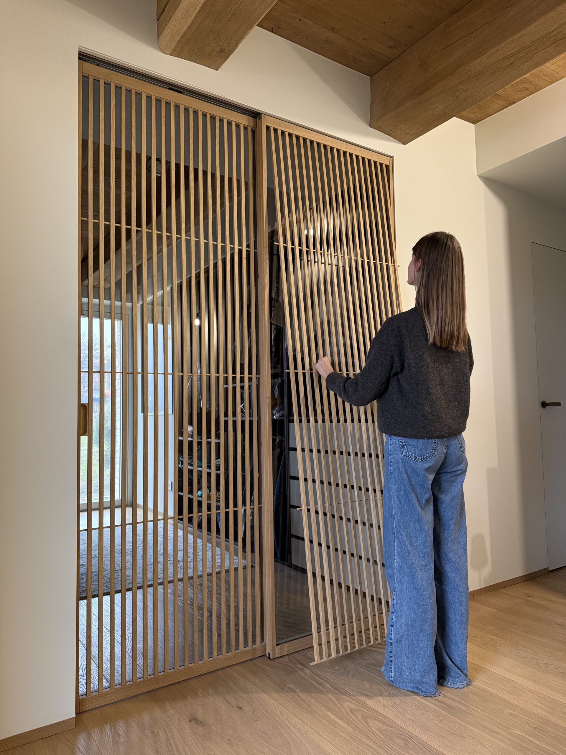 Origine - Griglia in legno: sgancio manuale